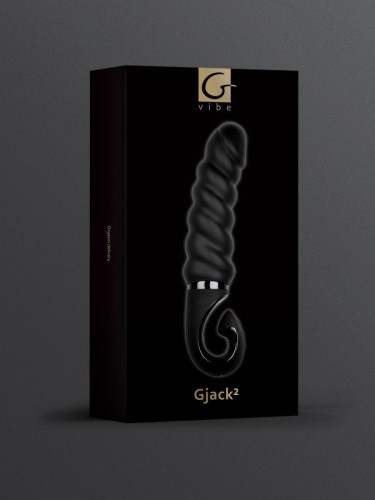 Gvibe Gjack 2 - Анатомический вибромассажер, 22х3.7 см (черный) - sex-shop.ua