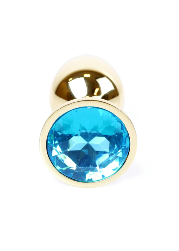 Металева анальна пробка із кристалом Boss Jewellery Gold Plug Light - купити в Україні | Секс шоп SEX-SHOP.ua