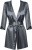 Obsessive Satinia robe - сатиновый пеньюар, XXL (серый) - sex-shop.ua