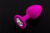 Пикантные Штучки - Маленькая розовая силиконовая пробка с кристаллом, 7,5х3 см (прозрачный) - sex-shop.ua