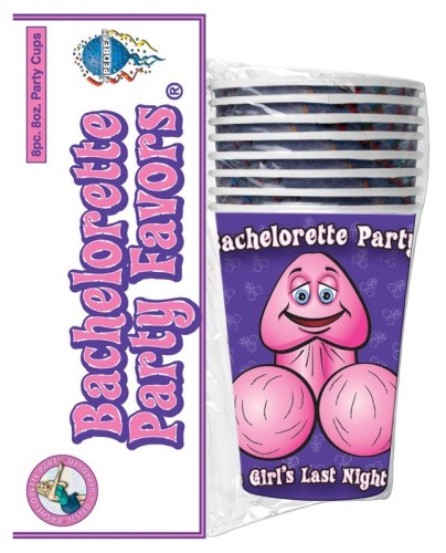 Pipedream Bachelorette Party Favours Cups - Паперові склянки для дівич-вечора, 8 шт - купити в Україні | Секс шоп SEX-SHOP.ua