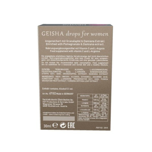 Geisha Drops - Збуджуючі краплі для жінок, 30 мл