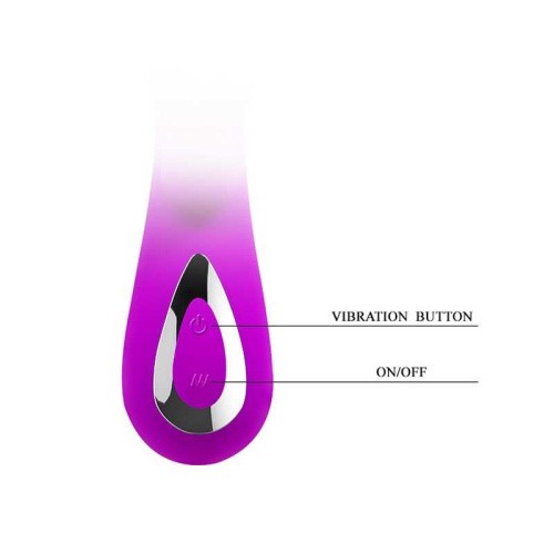 LyBaile Preety Love Honey - Вибратор с управлением через приложение, 19х3.4 см (фиолетовый)