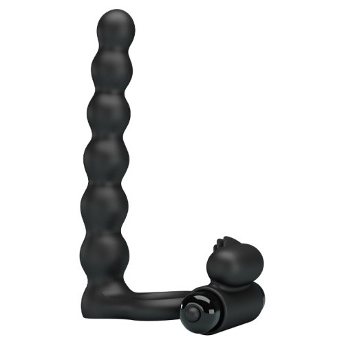 Pretty Love Hercules Vibro Penis Sheath III Black - Насадка для анального секса с вибрацией, 15.3х2.5 см - sex-shop.ua