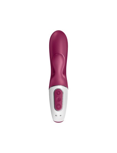 Satisfyer Hot Bunny - Милый вибратор-кролик, 17.5х3.7 см (бордовый) - sex-shop.ua