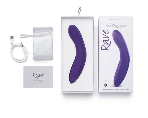 We-Vibe Rave G-Spot + Лубрикант 50 мл - Вибратор для точки G, 19.3х3.1 см (фиолетовый) - sex-shop.ua