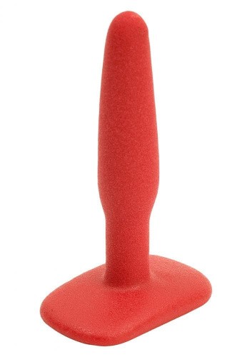 Doc Johnson Butt Plug Non-Skid Slim Small - Анальная пробка, 7х1,7 см (красный) - sex-shop.ua