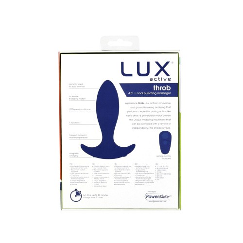 Lux Active Throb Anal Pulsating Massager - анальна пробка-пульсатор з пультом дистанційного керування, 11.5х3 см