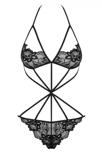 Эротическое боди Obsessive Imperia, S/M (черный)