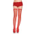 Leg Avenue leg9031RED - Ажурные чулки-сетка на резинке, (красный)
