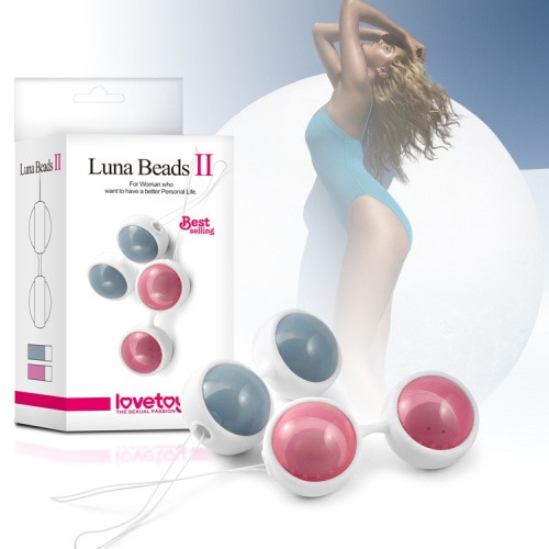 LoveToy Luna Beads II Pink - Вагинальные шарики, 3.8 см (розовый)