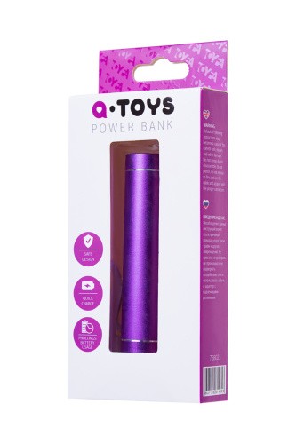 Toyfa A-Toys - Портативное зарядное устройство, 2400 mAh (фиолетовый) - sex-shop.ua