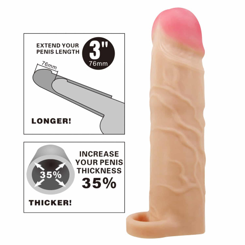 Насадка на пенис Pretty Love Gerd Penis Extender, 19.5 см