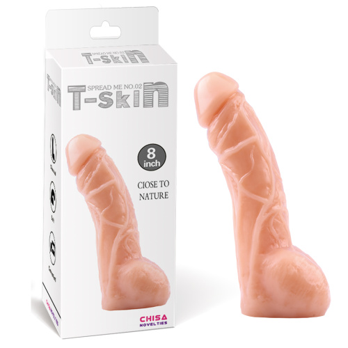 T-Skin Close To Nature 8 " реалистичный фаллоимитатор с мошонкой, 20х4.2 см