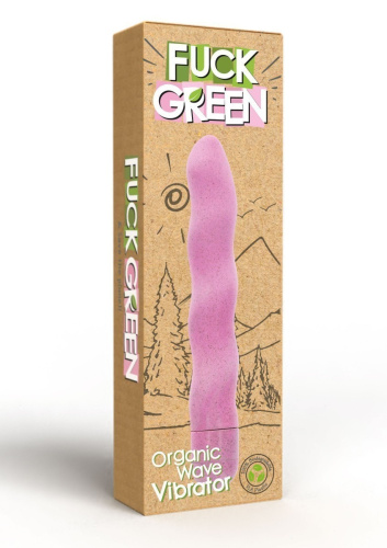 Fuck Green Organic Wave Vibrator - Вибратор, 18 см (розовый) - sex-shop.ua