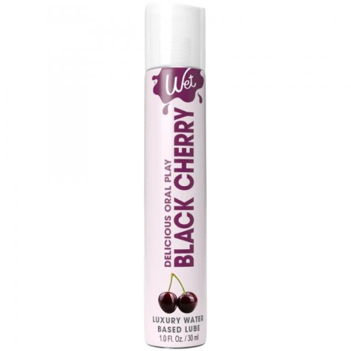 Оральная смазка со вкусом черешни Wet Black Cherry, 30 мл - sex-shop.ua