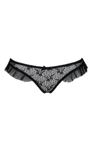 Passion Exclusive - Donia Thong - Трусики з оборками, S/M (чорні) - купити в Україні | Секс шоп SEX-SHOP.ua