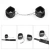 LoveToy Bondage Kit Vibrating - БДСМ набір: маска, кляп, наручники та вібратор для точки G (чорний)