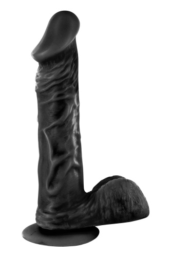 Real Body Real Bruce Black - фаллоимитатор на присоске, 23х4,2 см.