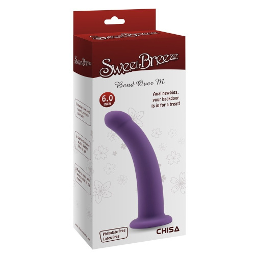 Sweet Breeze Bend Over M Purple - Фаллоимитатор, 15х3 см (фиолетовый) - sex-shop.ua