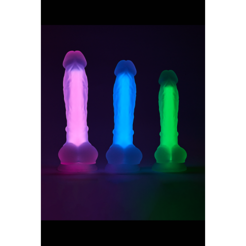 Dream Toys Radiant Glow In The Dark Soft Dildo - Фаллоимитатор, 17,5 см (зеленый) - sex-shop.ua