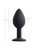 Popo Pleasure by Toyfa butt plug with S rhinestone - Анальная пробка с камнем, 7.2х2.8 см (чёрный)