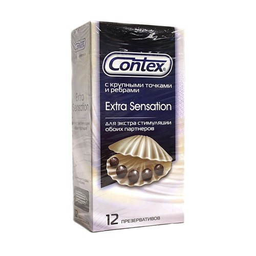Contex №12 Extra Sensation - Рельефные презервативы, 12 шт - sex-shop.ua