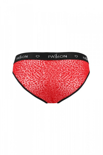 Passion - 031 SLIP MIKE red - Мужские трусы с леопардовым принтом, S/M