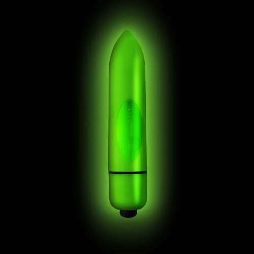 Rocks Off Neon - Halo - Вибропуля светящаяся в темноте, 8х1.5 см., (белая)