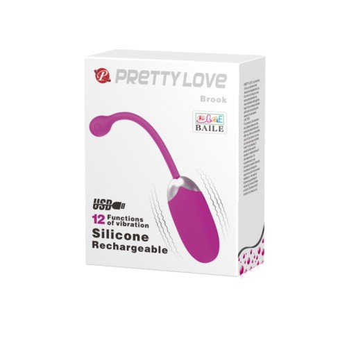 Pretty Love Brook vibrating Egg Pink - Виброяйцо, 15,5 см (розовый)
