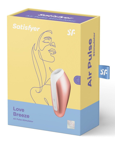 Satisfyer Love Breeze компактный вакуумный стимулятор клитора, 9.8х4 см (оранжевый) - sex-shop.ua
