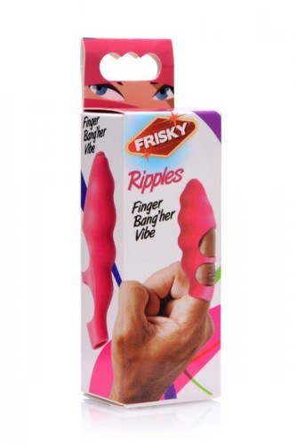 Frisky Finger Bang-her Vibe Pink - Насадка на палец с вибрацией, 8.8х2.5 см - sex-shop.ua