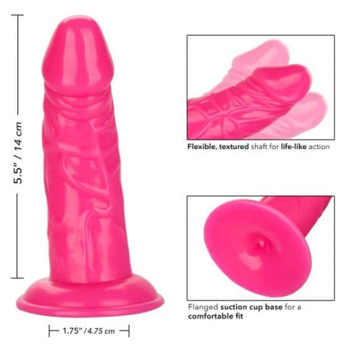 CalExotics Back End Chubby - фаллоимитатор на присоске, 14х4,5 см (розовый) - sex-shop.ua