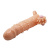 LyBaile Penis extended Sleeve Connor Flesh Vibro - вибронасадка для увеличения члена с клиторальным стимулятором, +4 см (телесный)
