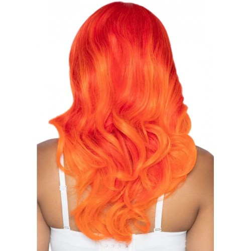 Leg Avenue-Ombre long wavy wig Orange - Сексуальна руда перука