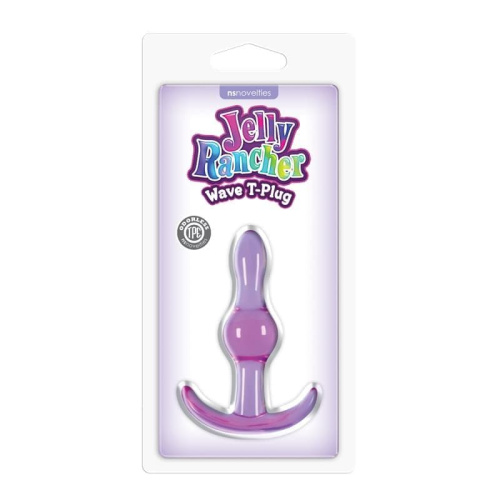 Ns Novelties Jelly Rancher Wave анальная пробка, 9.5х2.8 см (черный) - sex-shop.ua