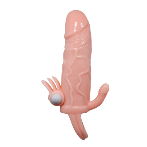 LyBaile Brave Men Vibrating Sleeve Flesh - Насадка на пенис, +3 см (телесный)