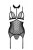 Passion Dominica Corset - эротический корсет с подвязками для чулок, XXL/XXXL (чёрный)