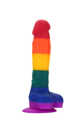 Dream Toys Colourful Love Dildo - Фаллоимитатор, 20х3,8 см (радужный) - sex-shop.ua