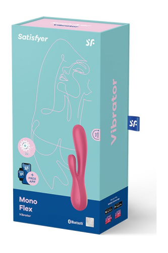 Satisfyer Mono Flex Смарт-вибратор кролик, 11.5х3.5 см (красный) - sex-shop.ua