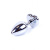 Boss Jewellery Silver Heart PLUG Clear - Анальная пробка с кристаллом, 7х2.7 см (прозрачный) - sex-shop.ua