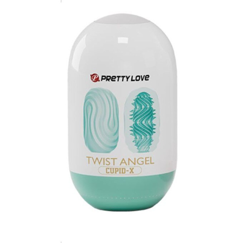 LyBaile Pretty Love Twist Angel Cupid X - Мастурбатор-яйце, 10х5.6 см (блакитний)