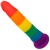 Фаллоимитатор Pride Dildo Silicone Rainbow, 14х3,6 см