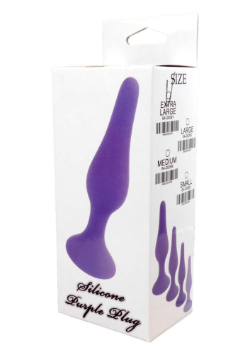Boss Silicone Plug Small - Анальная пробка, 10 см (фиолетовый) - sex-shop.ua