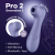 Satisfyer - Pro 2 Generation 3 Connect App - Вакуумний смарт стимулятор для клитора с вибрацией и Liquid Air (фиолетовый) - sex-shop.ua