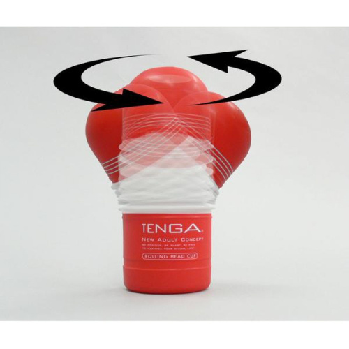 Tenga Rolling Head Cup New - мастурбатор с интенсивной стимуляцией головки, 15х4.5 см - sex-shop.ua