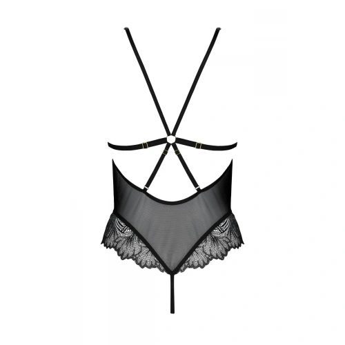 Passion - DELIENA BODY black - Сексуальный боди, L/XL