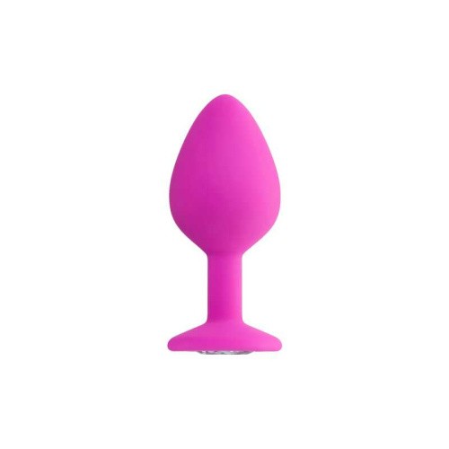 ToDo by Toyfa Brilliant - Анальная пробка с камнем, 8х3 см (розовая) - sex-shop.ua