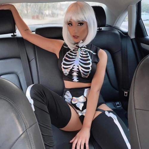 Leg Avenue-Pearl short natural bob wig White - Сексуальный жемчужно-белый парик