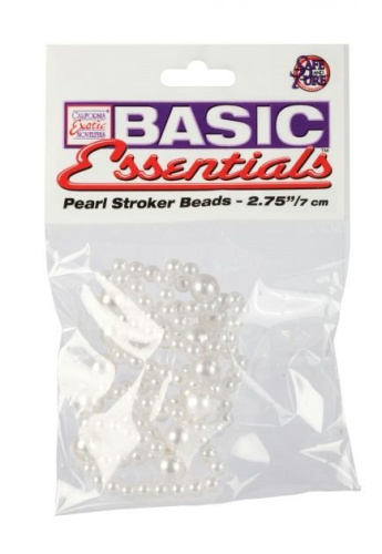 CalExotics Basic Essentials Pearl Stroker Beads - стимулююча насадка на член велика, 7х3.8 см